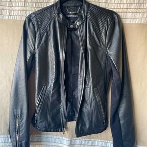 Express faux leather moto jacket - size small